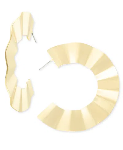 Inc International Concepts Large Wavy C-hoop Earrings, 2.36", Created For Macy's In Gold