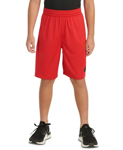 Adidas Originals Kids' Big Boys Aeroready Elastic-waist Essential Performance Shorts In Drk Red