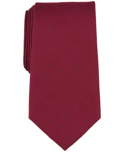Michael Kors Men's Quincy Stripe Tie In Burgundy