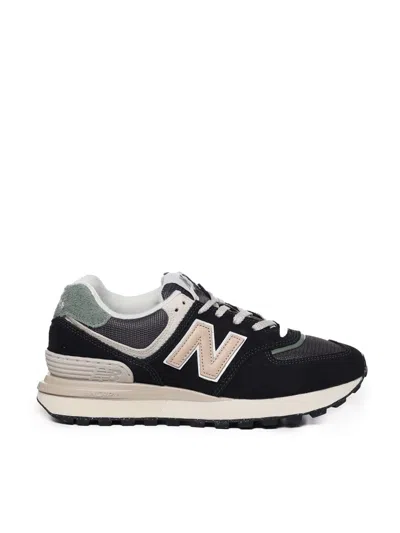 New Balance 574 Suede Sneakers In Black
