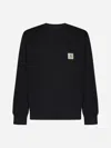 Carhartt Logo-patch Cotton Sweatshirt In Black