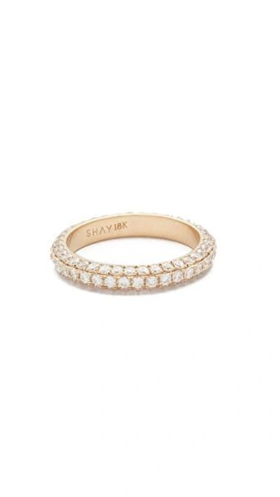 Shay 18k 3 Sided Diamond Eternity Ring In Yellow Gold