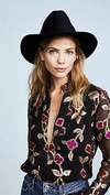 Janessa Leone Sean Fedora Hat In Black