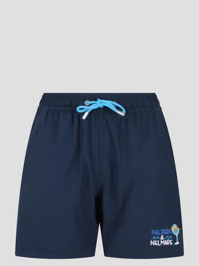 Mc2 Saint Barth Comfort Mid-rise Swim Shorts In Blue
