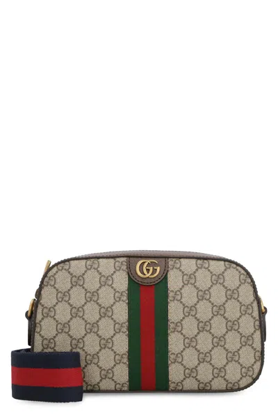 Gucci Ophidia Gg Supreme Fabric Shoulder Bag In Beige
