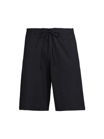 Hanro Men's Night & Day Cotton Knit Shorts In Black