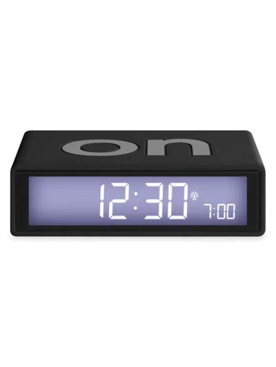 Lexon Flip+ Radio Controlled Reversible Lcd Alarm Clock In Black