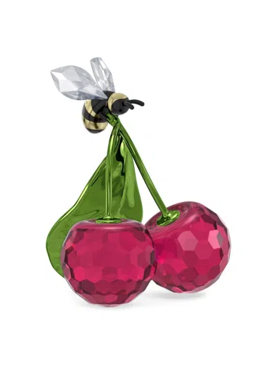 Swarovski Idyllia Bee & Cherry Crystal Figurine In Multicolored