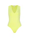 Good American Women's Scuba Deep V-tank Bodysuit In Palo Verde