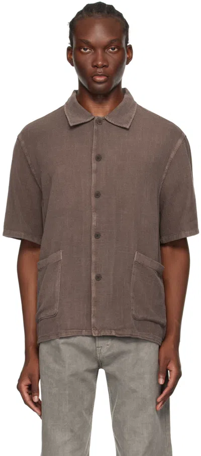 Our Legacy Elder Textured Shirt In Brown