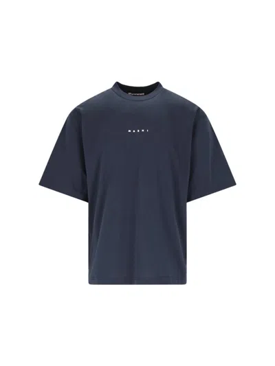 Marni T-shirt E Polo Blublack In Blue
