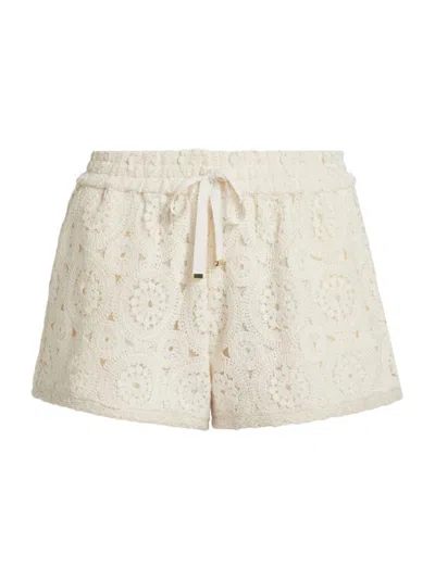 Cami Nyc Orion Crochet Pull-on Shorts In Ceramic