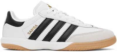 Adidas Originals Samba Mn Suede-trimmed Leather Sneakers In White