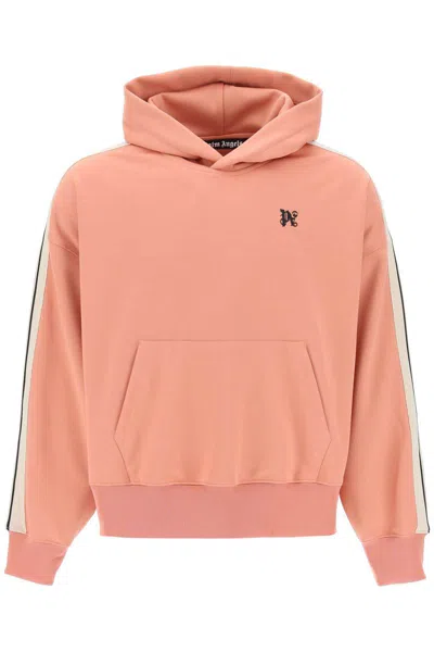 Palm Angels "track Sweatshirt With Contrasting Bands In Rosa