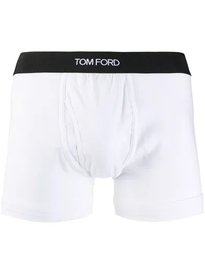 Tom Ford Logo Waistband Boxer In White