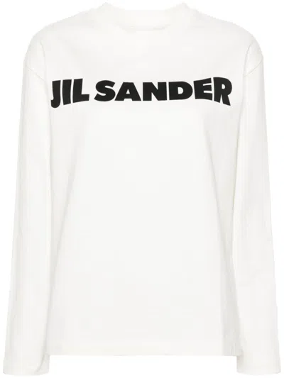 Jil Sander Logo Cotton T-shirt In White