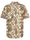 JULIEN DAVID leaf print short sleeved shirt,BMF1701