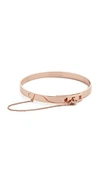 Eddie Borgo Small Safety Chain Choker Necklace In Rose Gold