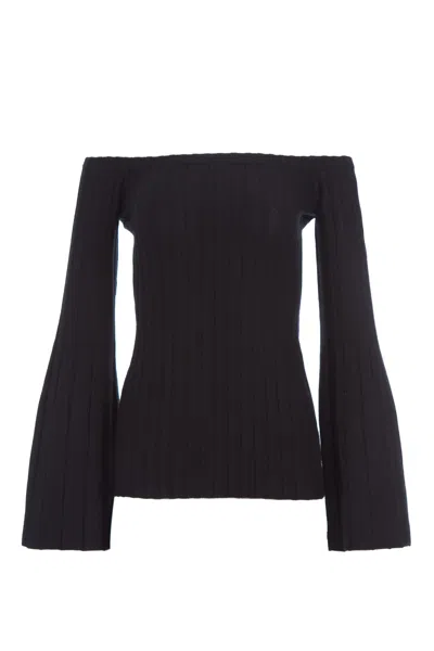 Gabriela Hearst Nelson Knit Sweater In Black Merino Wool Cashmere