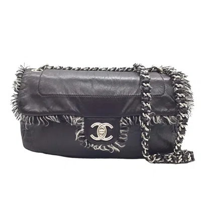 Pre-owned Chanel Baguette Black Leather Shoulder Bag ()