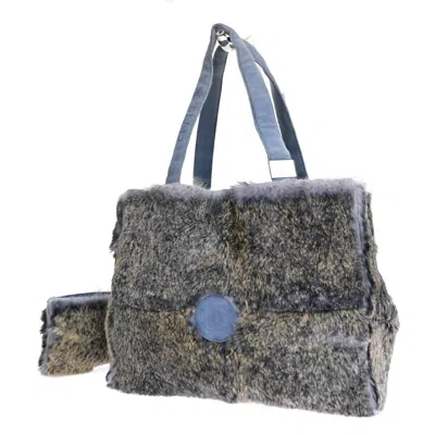 Pre-owned Chanel Cabas Grey Fur Tote Bag ()