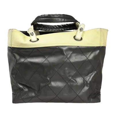 Pre-owned Chanel Paris Biarritz Grey Canvas Shoulder Bag ()