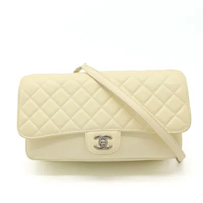 Pre-owned Chanel Timeless/classique Beige Leather Shoulder Bag ()