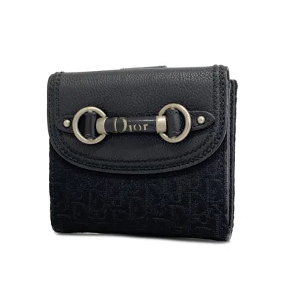 Dior Black Canvas Wallet  ()