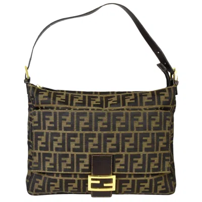 Fendi Mamma Baguette Brown Canvas Shopper Bag ()