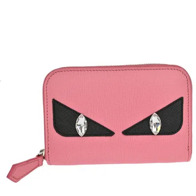 Fendi Monster Pink Leather Wallet  ()