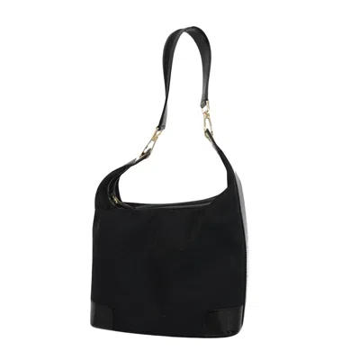 Gucci -- Black Canvas Shoulder Bag ()
