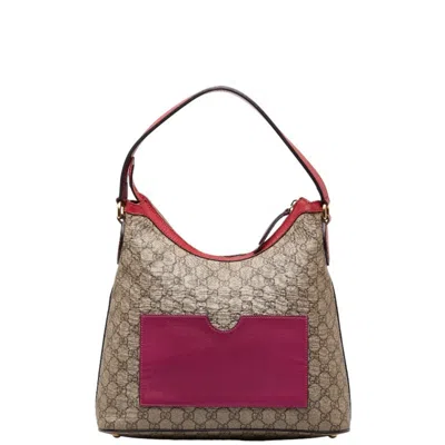 Gucci Gg Supreme Beige Calfskin Shoulder Bag ()