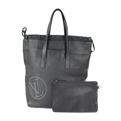 Pre-owned Louis Vuitton Cabas Light Black Leather Tote Bag ()