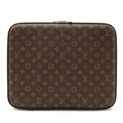 Pre-owned Louis Vuitton Etui Ipad Brown Canvas Wallet  ()