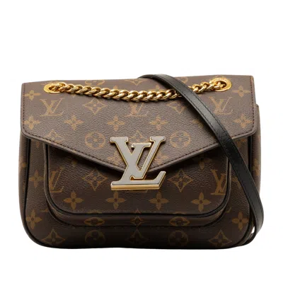 Pre-owned Louis Vuitton Passy Brown Canvas Shoulder Bag ()