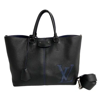 Pre-owned Louis Vuitton Pernelle Black Leather Tote Bag ()