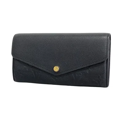 Pre-owned Louis Vuitton Porte Adresse Black Leather Wallet  ()