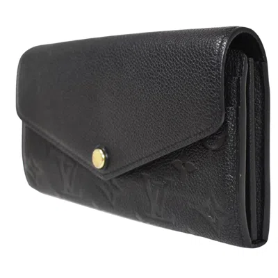 Pre-owned Louis Vuitton Portefeuille Sarah Black Leather Wallet  ()