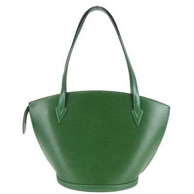 Pre-owned Louis Vuitton Saint Jacques Green Leather Tote Bag ()