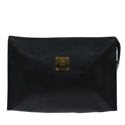 Mcm Visetos Black Canvas Clutch Bag ()
