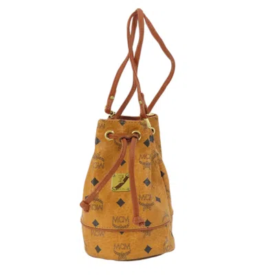 Mcm Visetos Brown Canvas Shopper Bag ()