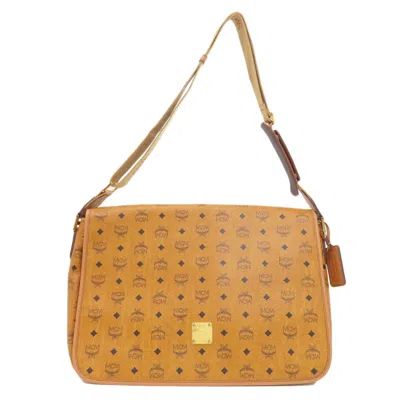 Mcm Visetos Brown Canvas Shopper Bag ()