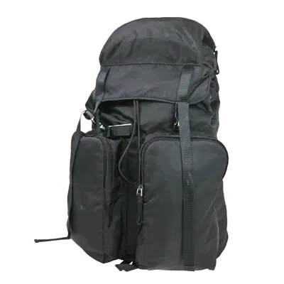 Prada Re-nylon Black Synthetic Backpack Bag () In Burgundy