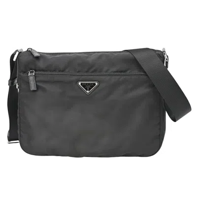 Prada Re-nylon Black Synthetic Shopper Bag () In Burgundy