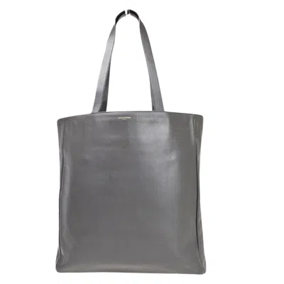 Saint Laurent Muse Grey Leather Tote Bag ()