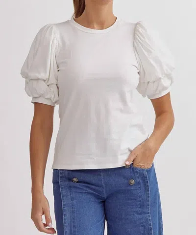 Entro Classic Girl Top In Off White
