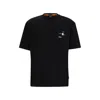 Hugo Boss Cotton-jersey Oversized-fit T-shirt With Seasonal Artwork In Black