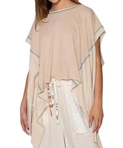 Pol Sweet Dreams Top In Taupe In Grey