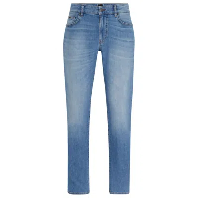 Hugo Boss Slim-fit Jeans In Blue Super-soft Stretch Denim