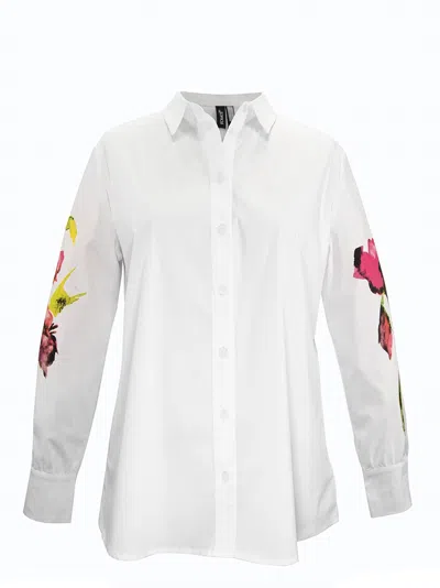 Ravel Spring Forward Button-up Top In White